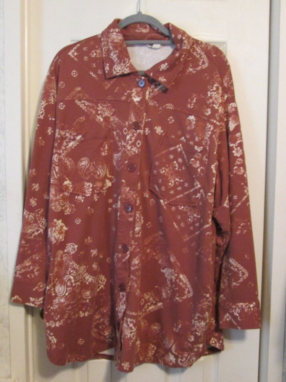 Cato Women's Longer Style Cardigan Type Sweater/Jacket Size 14/16 Brown